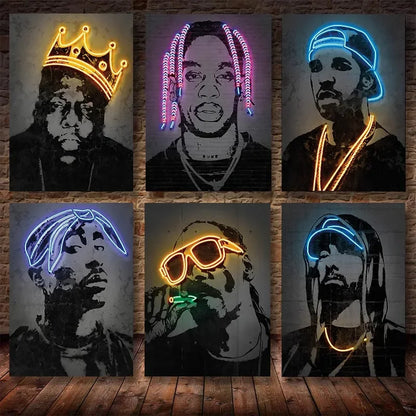 Rap Neon Posters