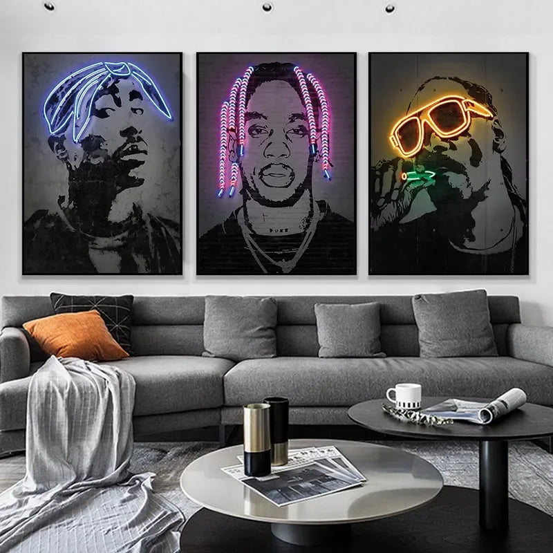 Rap Neon Posters